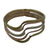 Tri Color 5-Band Metal Ring
