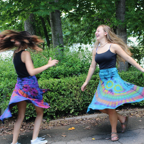 Tie Dye Wide Dance Skirt