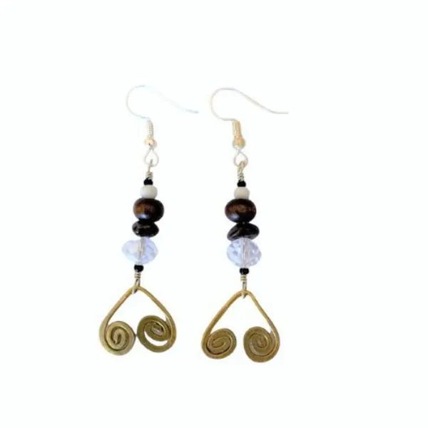 Spiral Beaded Earrings