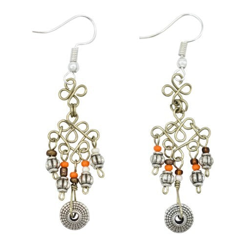 Metal Charm Rosetta Earrings - Assorted