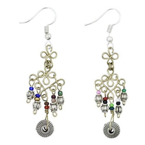 Metal Charm Rosetta Earrings - Assorted