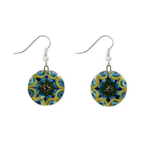 Mandala Fused Glass Earrings - Assorted