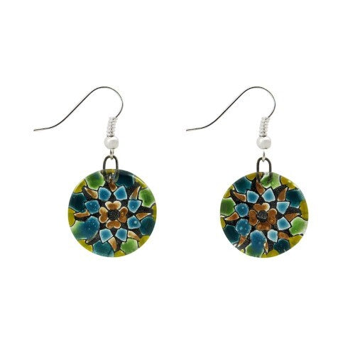 Mandala Fused Glass Earrings - Assorted