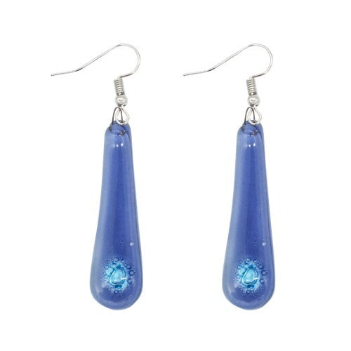 Teardrop Fused Glass Earrings - Assorted