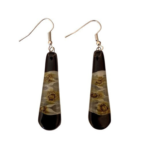 Teardrop Fused Glass Earrings - Assorted