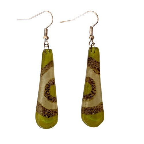 Teardrop Fused Glass Earrings - Assorted