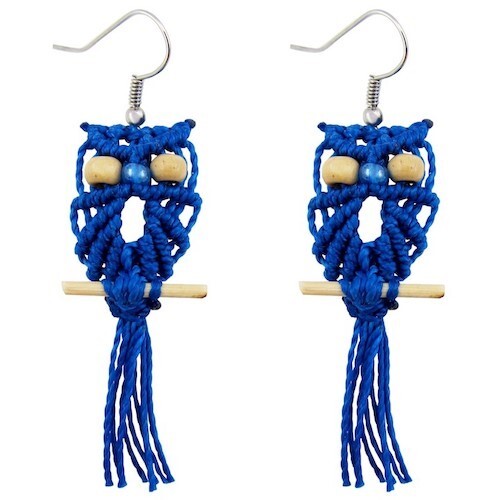 Macrame Owl Earrings