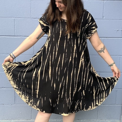 Tie-Dyed Rosie Short Sleeve Dress - Assorted