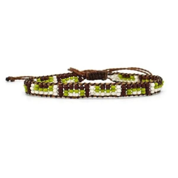 Geo Pattern Subway Beaded Bracelet