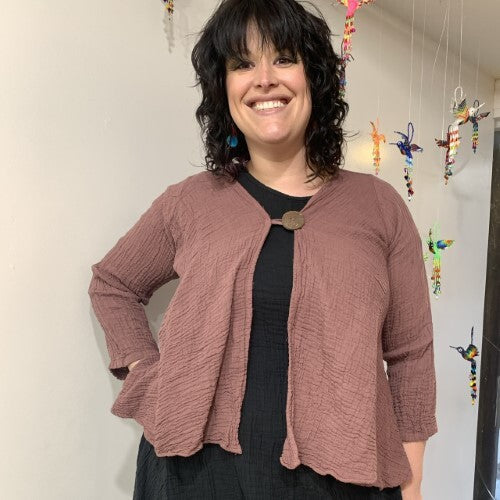 Gauzy Cotton Coco Button Jacket