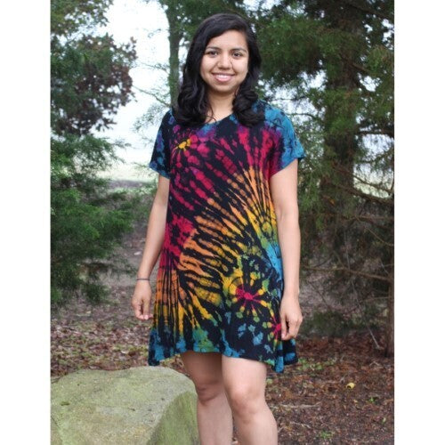 Tie Dye Ana V-Neck Dress