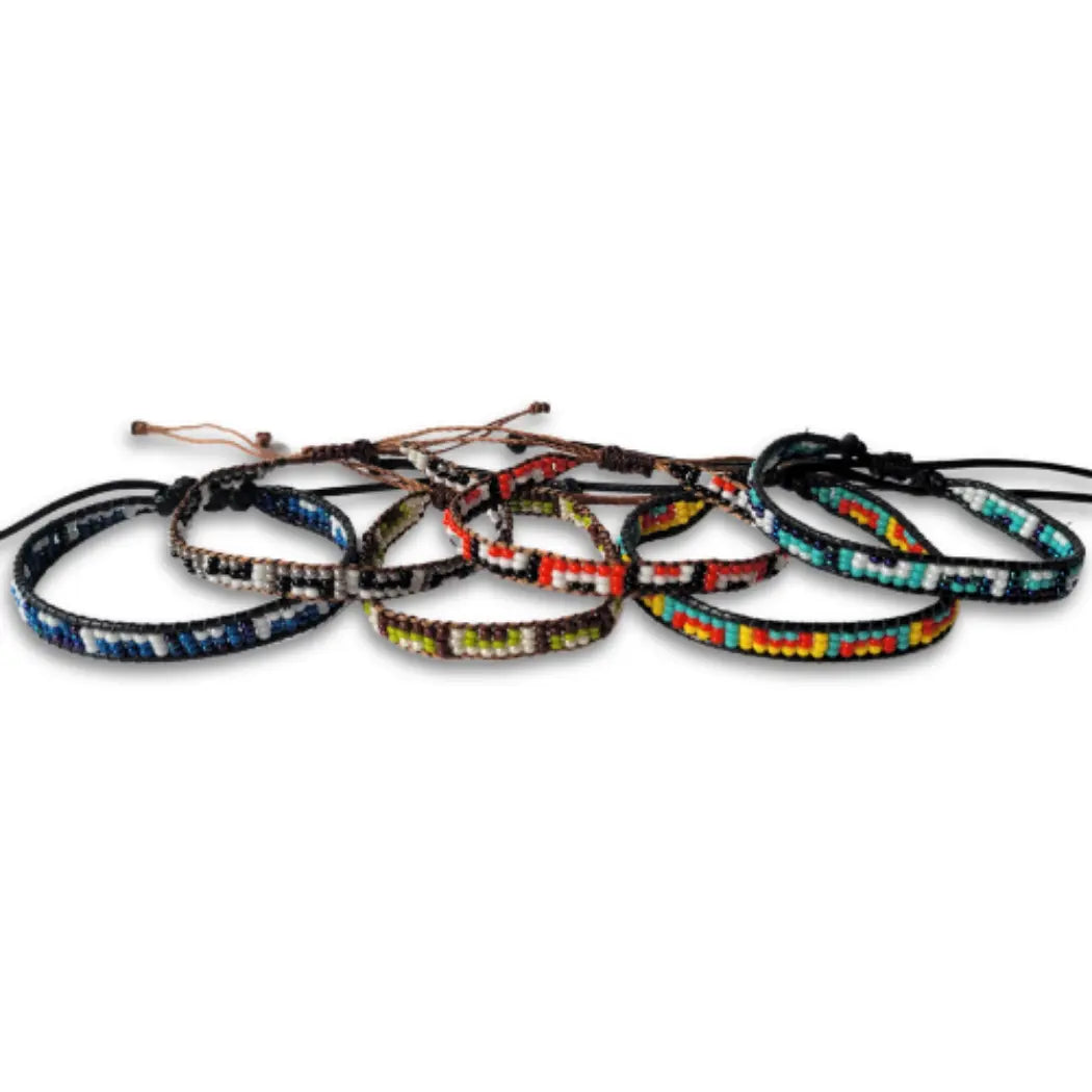 Geo Pattern Subway Beaded Bracelet