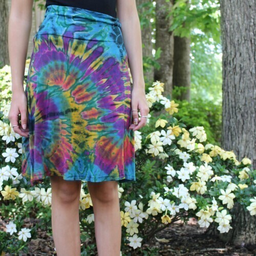 Tie Dye Midi Skirt
