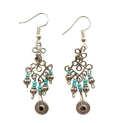 Metal Charm Rosetta Earrings - Assorted