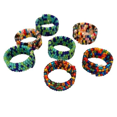 Beaded Spiral Ring
