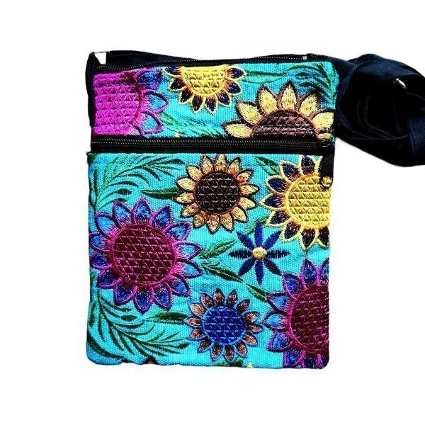 Sunflower Embroidered Multicolor Bag