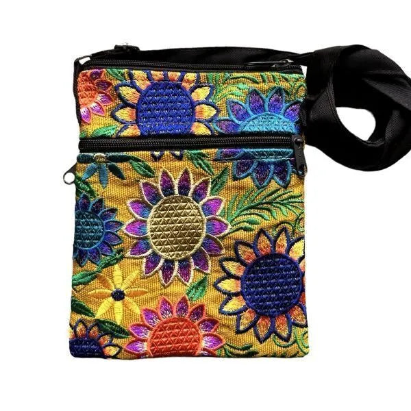 Sunflower Embroidered Multicolor Bag