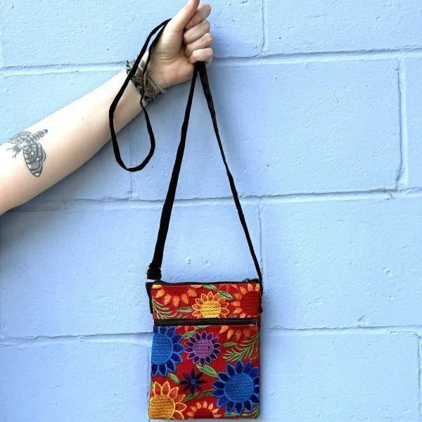 Sunflower Embroidered Multicolor Bag
