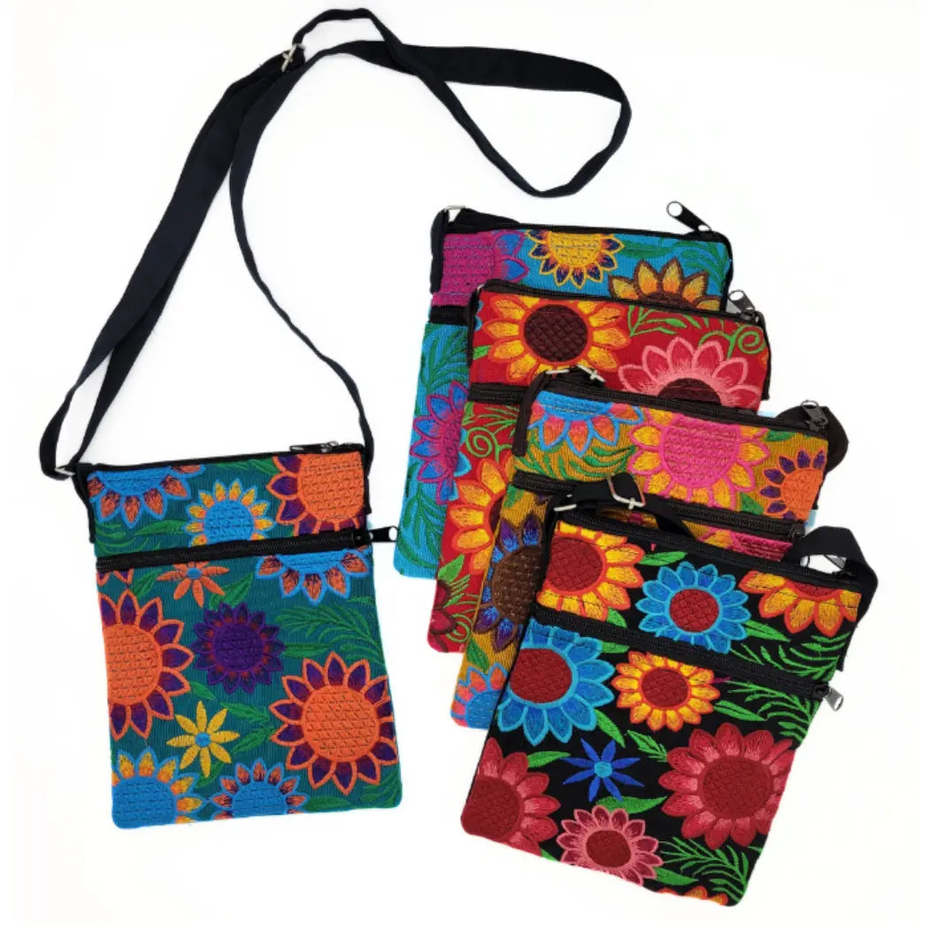 Sunflower Embroidered Multicolor Bag