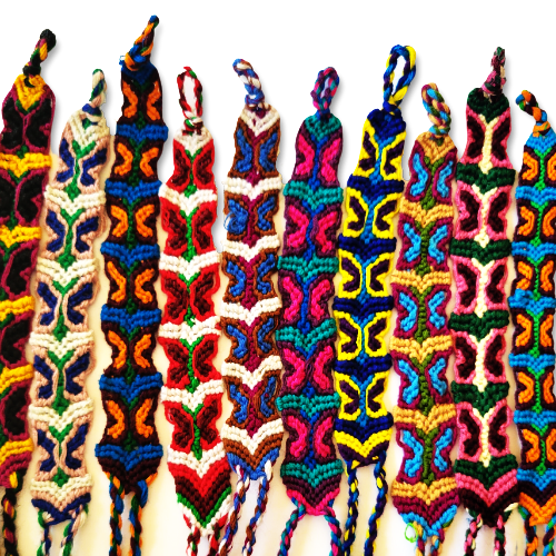 Woven Cotton Butterfly Friendship Bracelet