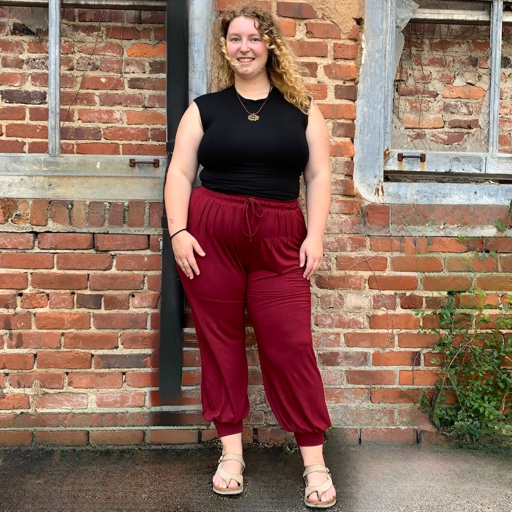 Solid Pants with Cuff