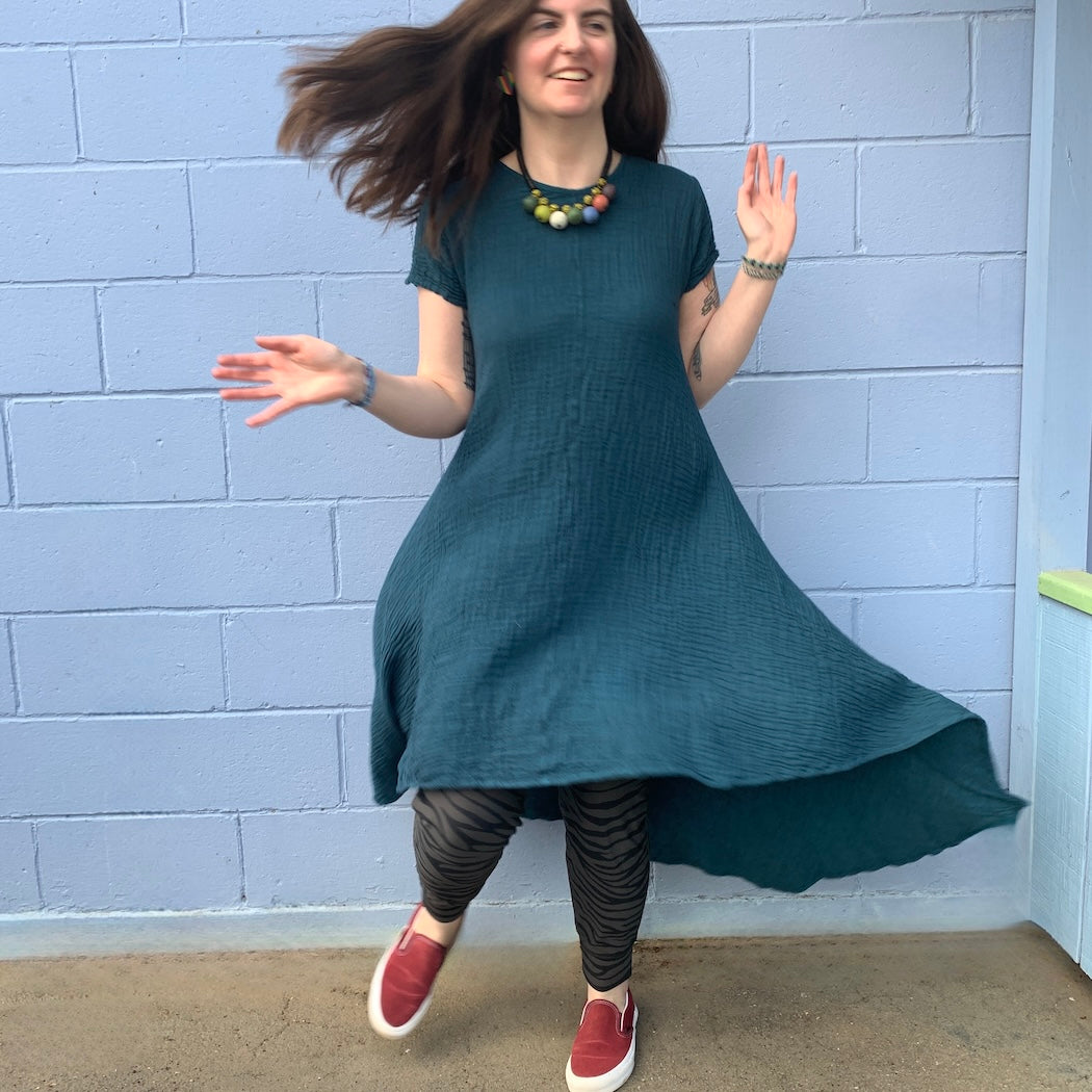 Gauzy Cotton Short Sleeve Morgan Dress