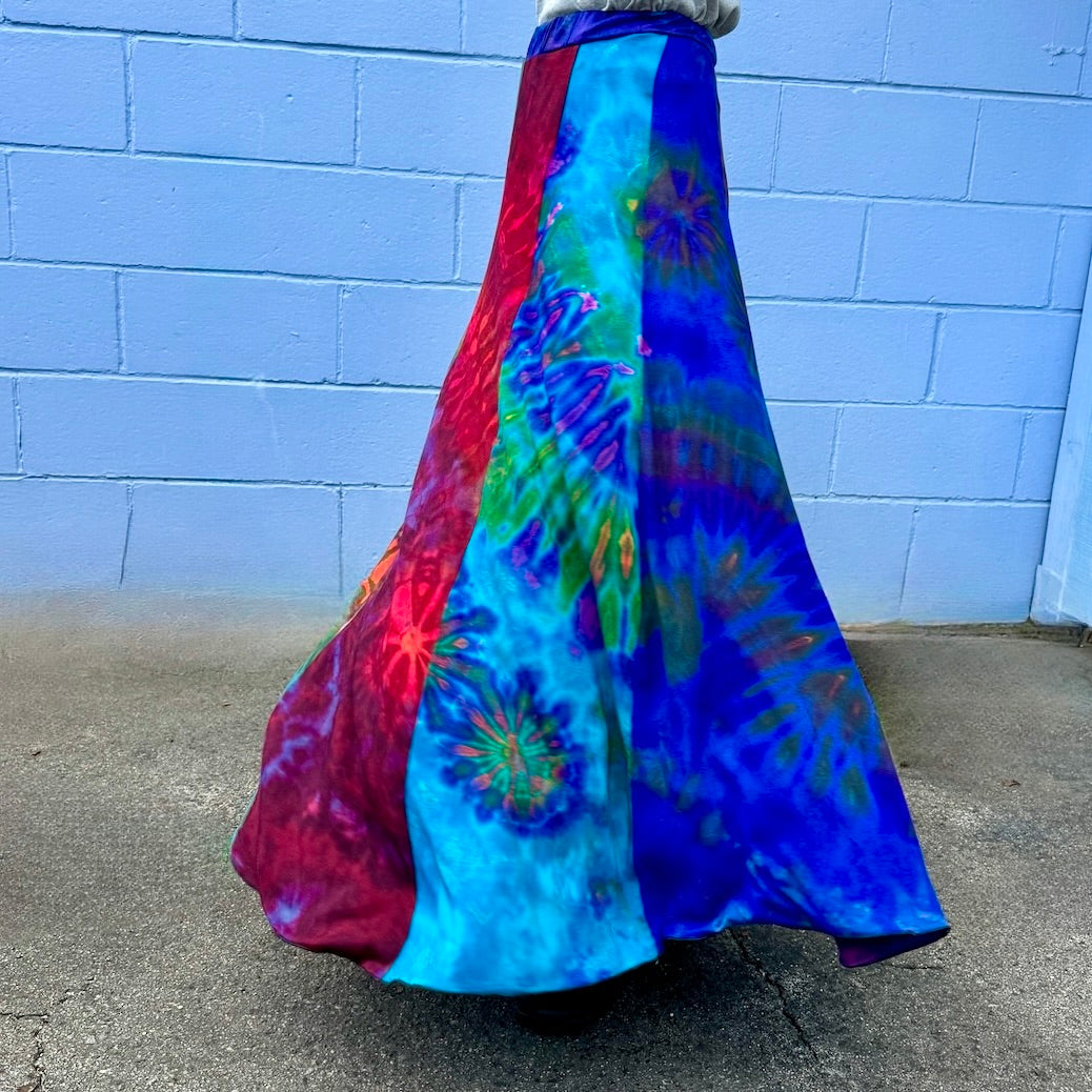 Long Panel Tie Dye Skirt