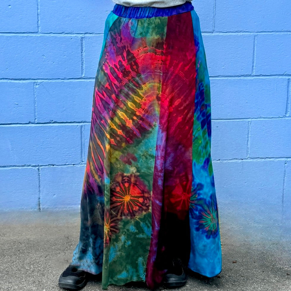 Long Panel Tie Dye Skirt