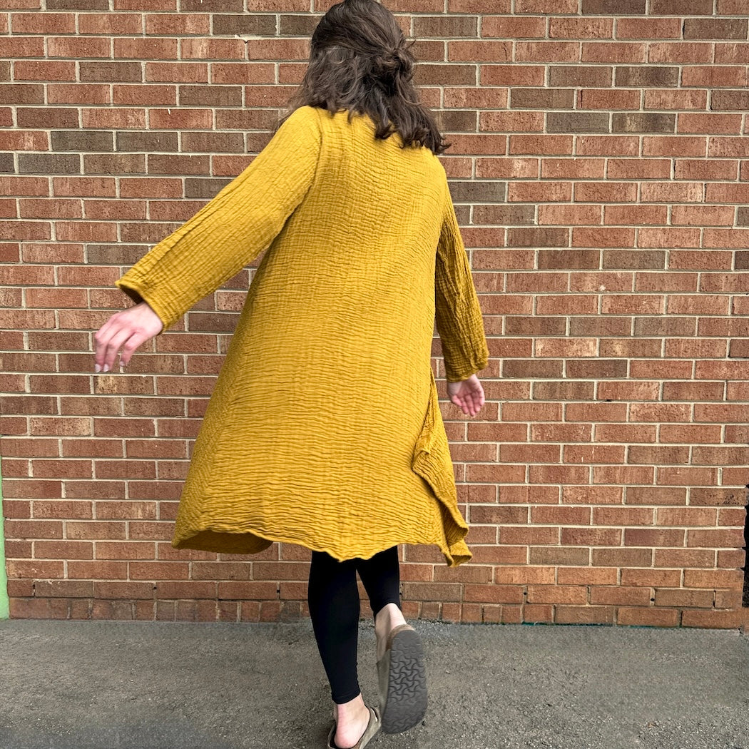 Gauzy Cotton Long Jacket