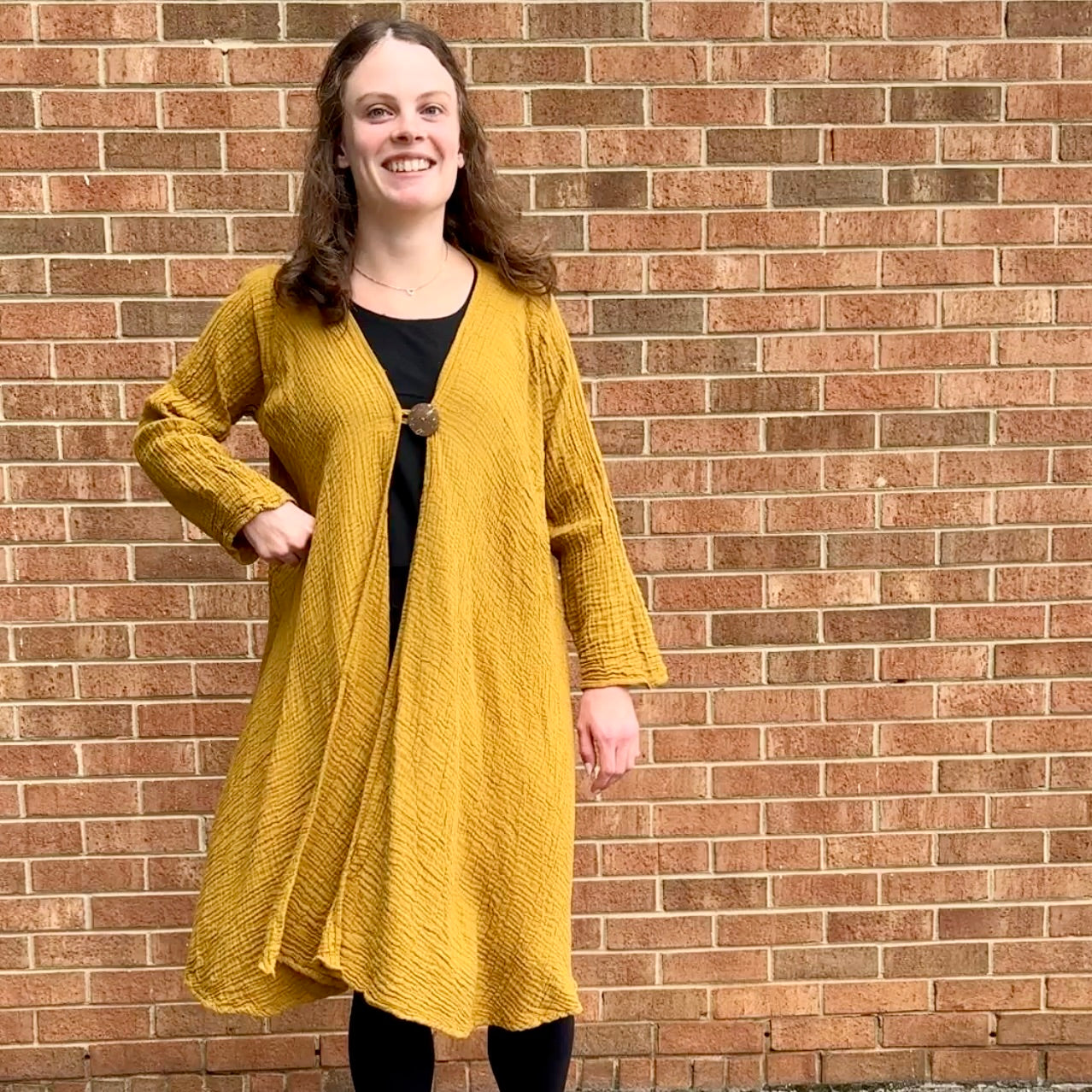 Gauzy Cotton Long Jacket