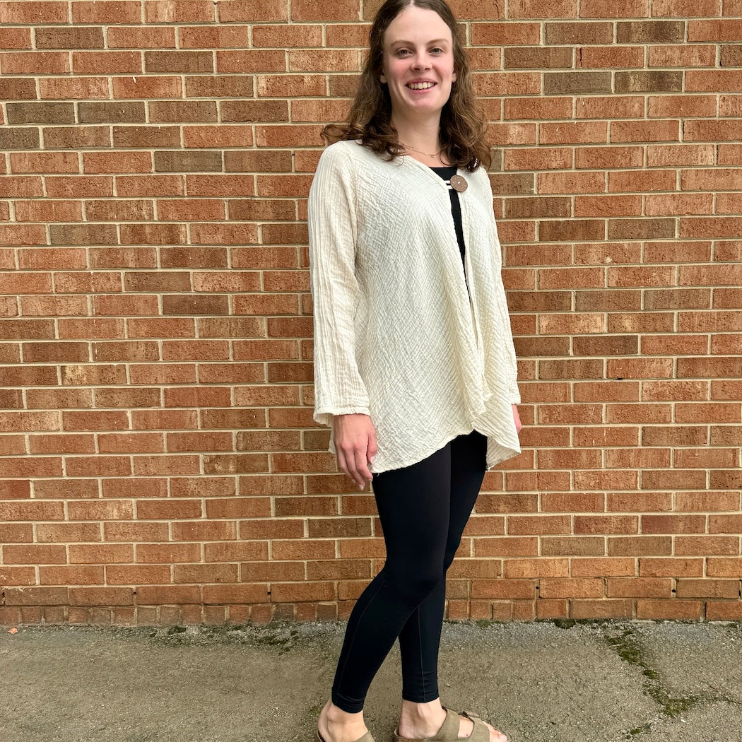 Gauzy Cotton Coco Button Jacket