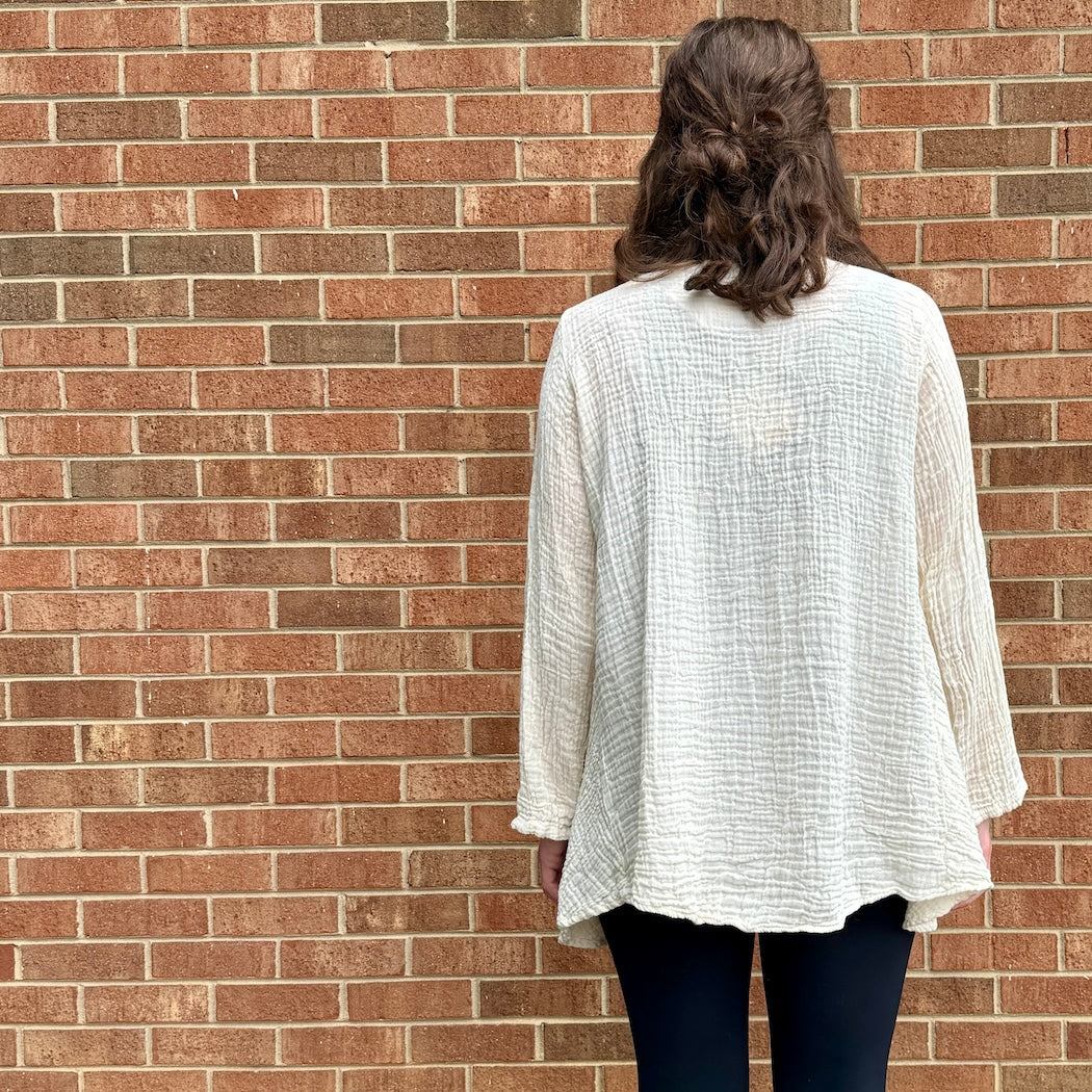 Gauzy Cotton Coco Button Jacket