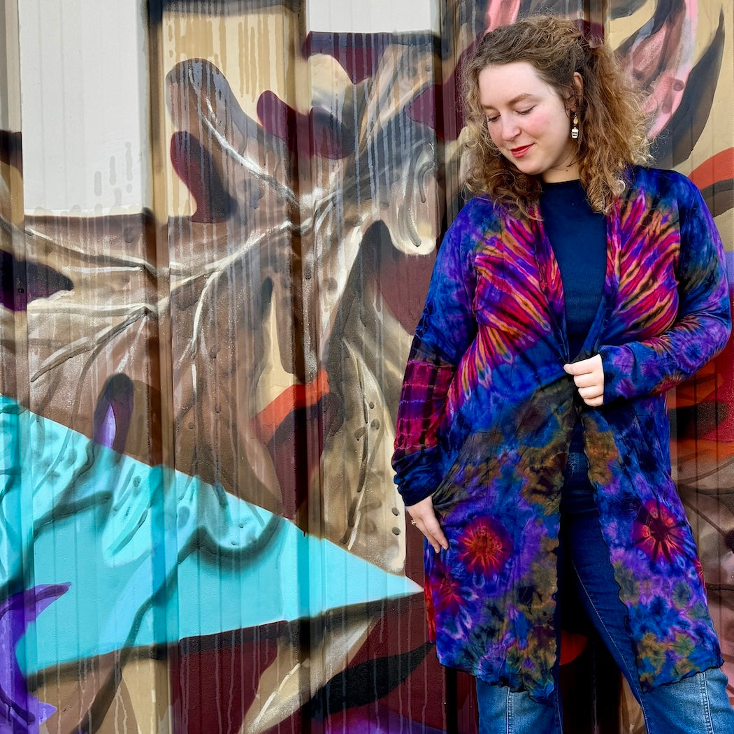 Tie Dye Jacket With Pockets - Assorted