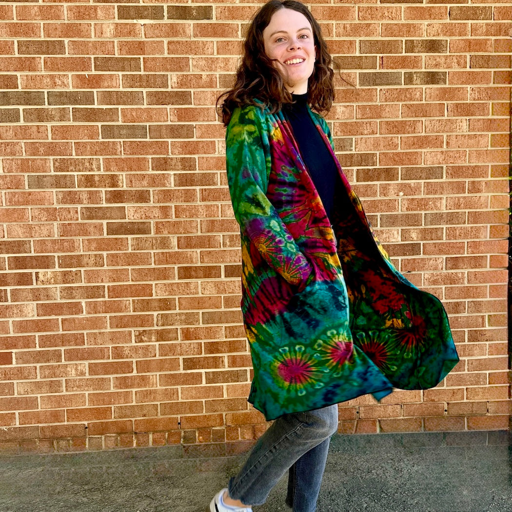 Tie Dye Jacket With Pockets - Assorted