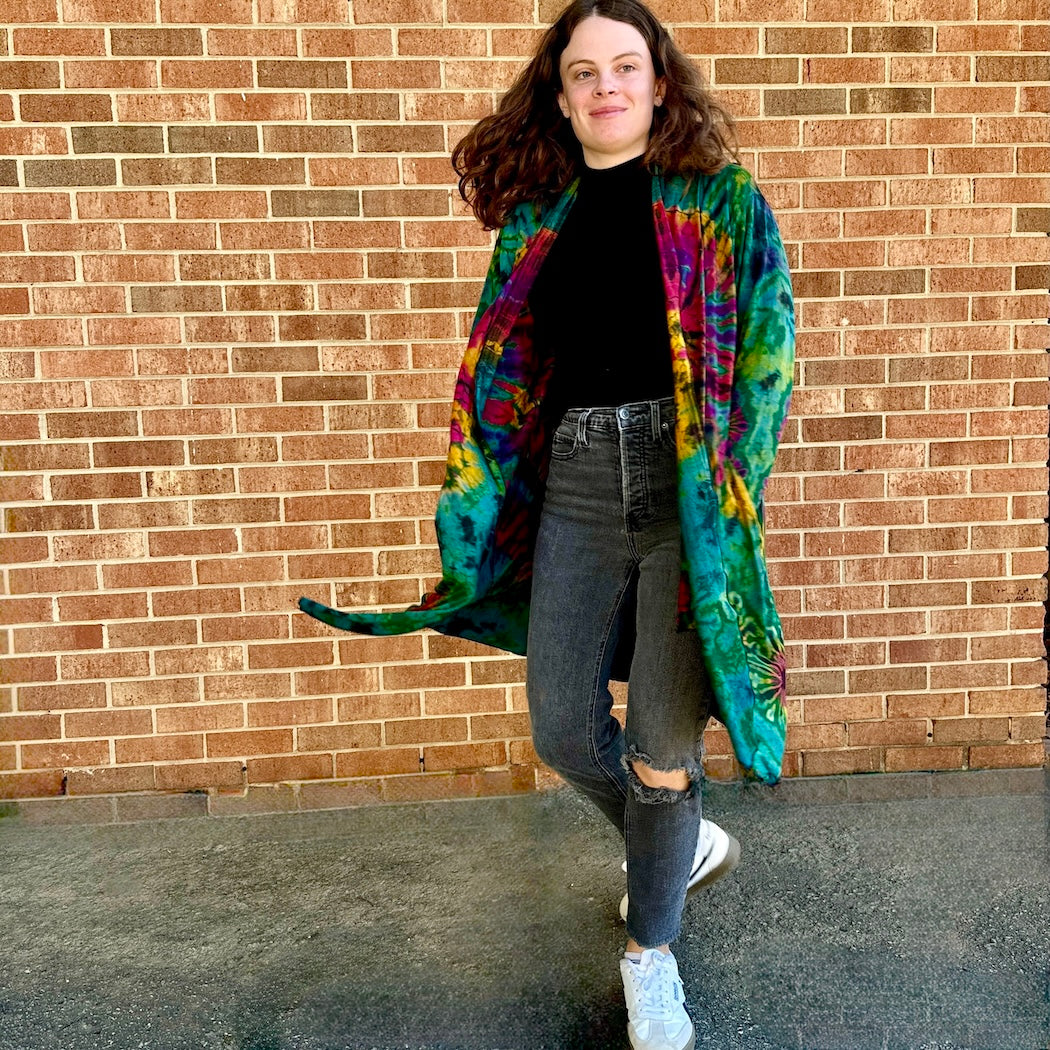 Tie Dye Jacket With Pockets - Assorted