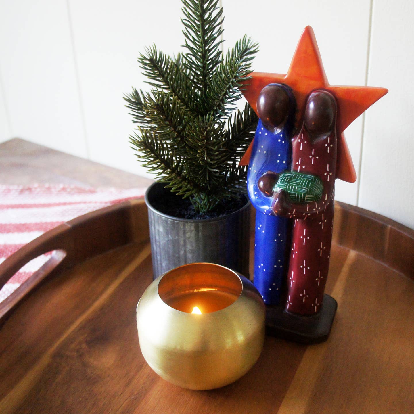 Dyed Kisii Stone Star Nativity