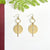 Brass Circle Disc Pendulum Earrings
