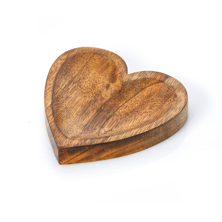 Mango Wood Heart Shape Tray