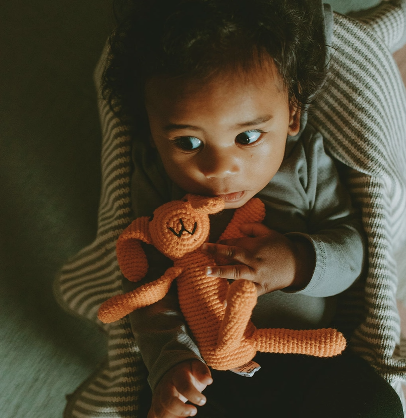 Orange Bunny Rattle