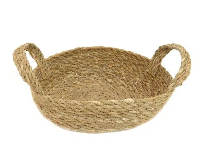 Round Hogla Basket with Handles
