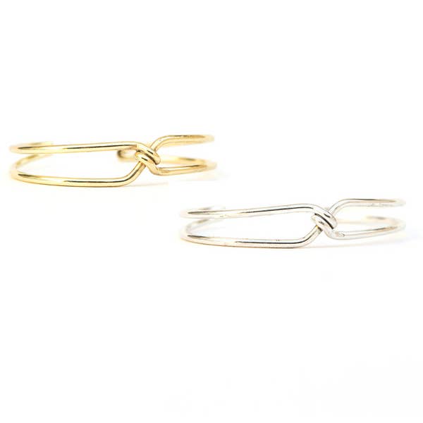 Brass Knotted Cuff Bracelet