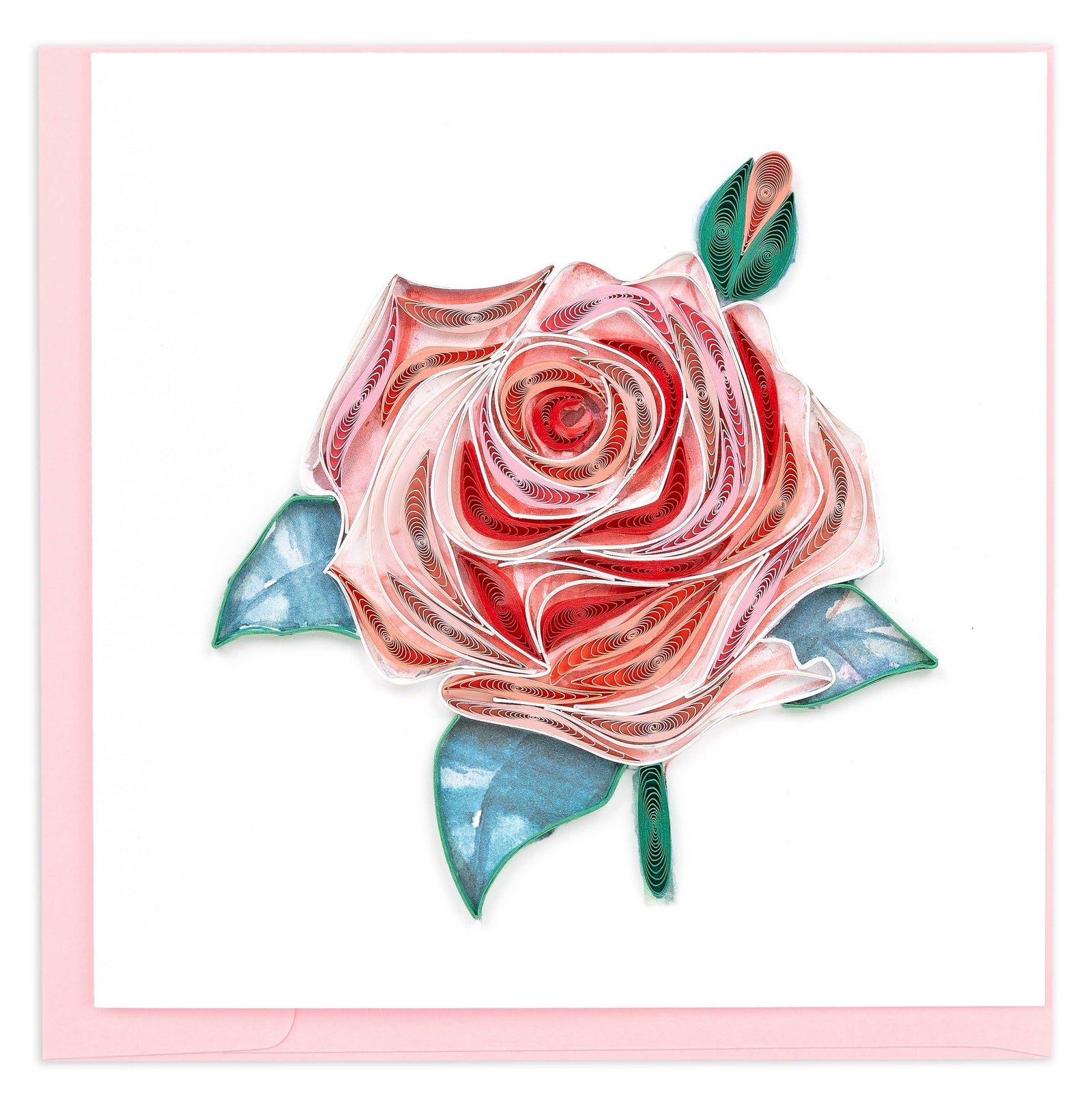 Quilled Rose Bloom Greeting Card