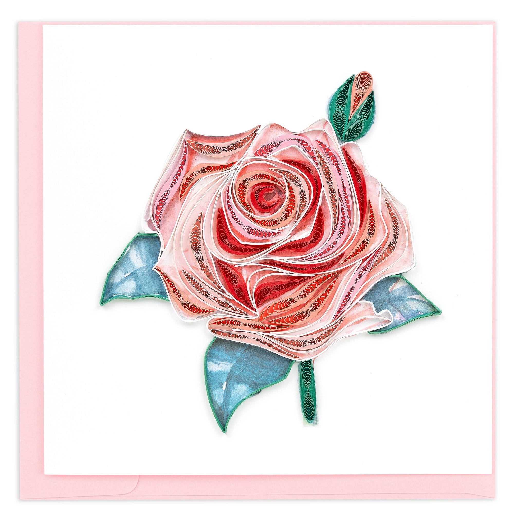 Quilled Rose Bloom Greeting Card