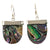 U-Shaped Abalone & Alpaca Earrings