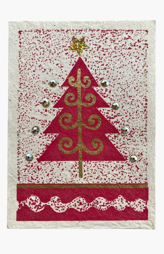 Christmas Tree Sparkles Holiday Card