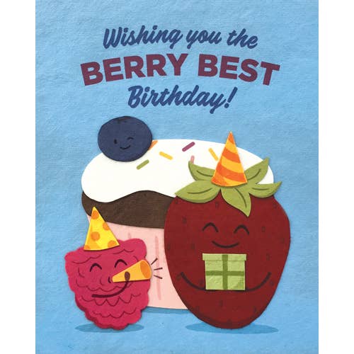 Berry Best Birthday Recycled Paper Card