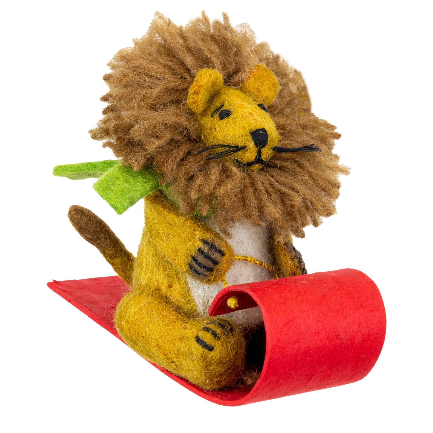 Lion Toboggan Felt Ornament