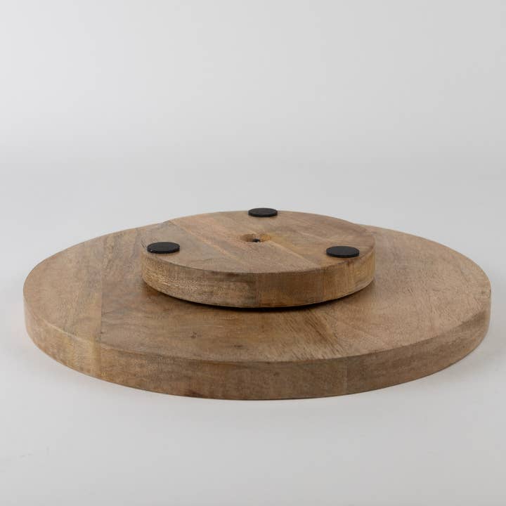 Mandala Mango Wood Lazy Susan (12&quot; D x 2&quot; H)