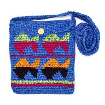 Cotton Crochet Passport Flap Bag