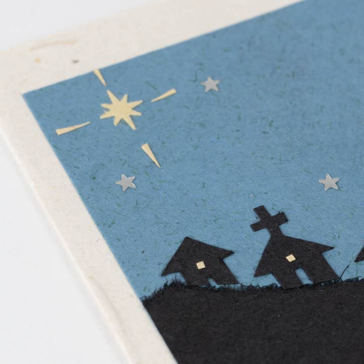 Night Time Village Holiday Card (4.25&quot; x 5.5&quot;)